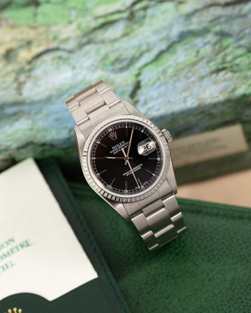Rolex Datejust 16220 Black Glossy Dial