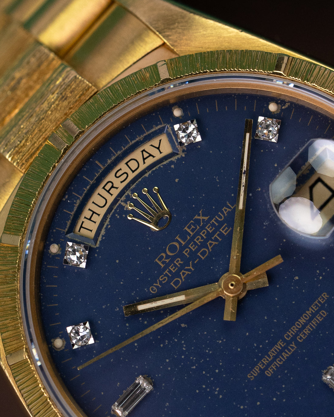 Rolex Day-Date 18078 Blue Diamonds 'Bark'